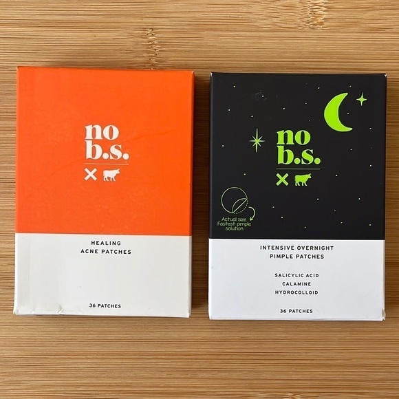 Brand New No B.S. Set of Two Acne Patches Healing Invisible Intensive Overnight - Picture 7 of 7